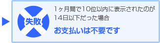 失敗　お支払いは不要です