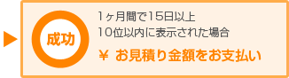 成功　お見積り金額をお支払い